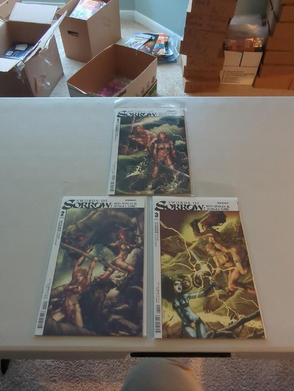 Swords of Sorrow Red Sonja Jungle Girl #1-3 Comic Set 2015 - Dynamite Comics